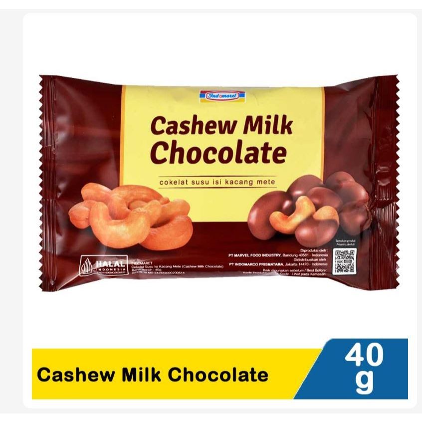 

Indomaret Cashew Milk Chocolate 40 gr