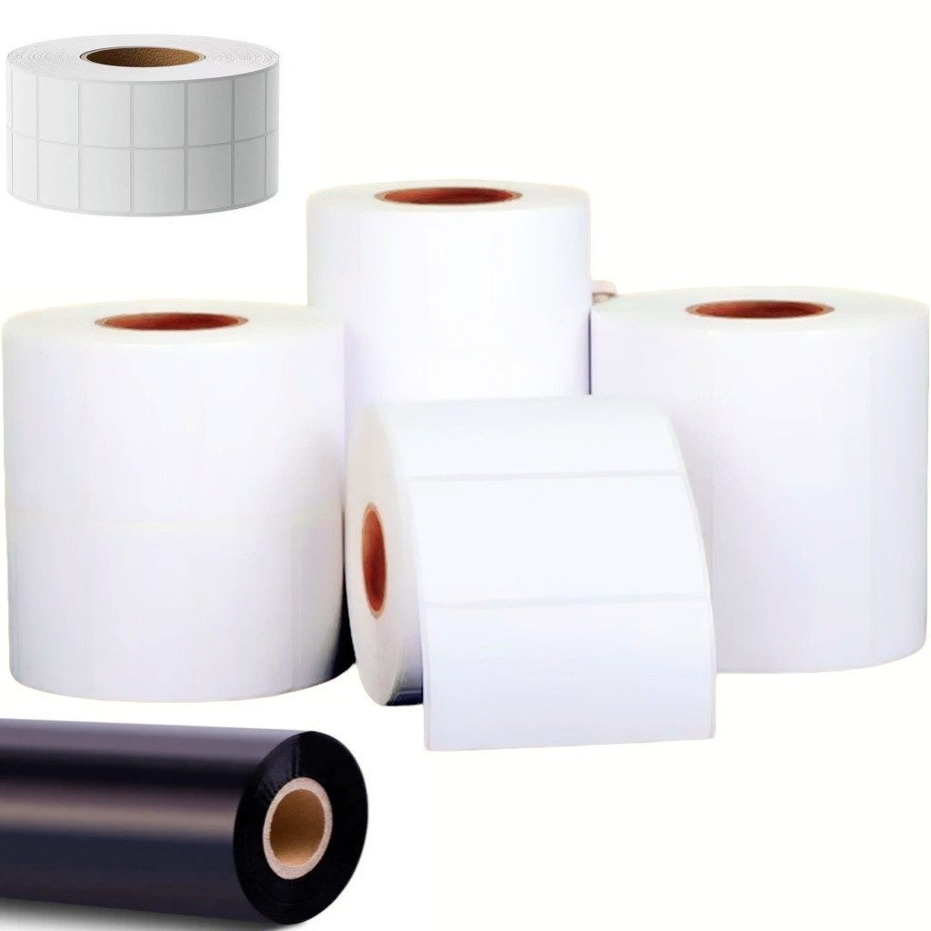 

Pressure-sensitive label ribbon paper barcode printing 50mm30 coated paper self-adhesive blank white heat transfer self-adhesive