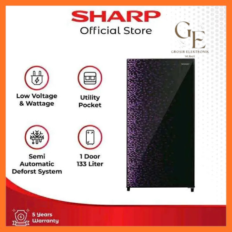 SHARP Kulkas 1 Pintu 166 Liter SJ-X185MG GB/GR SJX 185MG SJX185MG[GE]