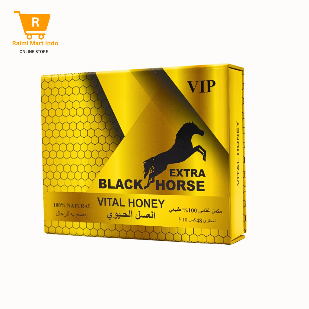 

Black Horse Extra Vital Honey Malaysian Honey One Box with 48 Sachets From Vital Honey Royal