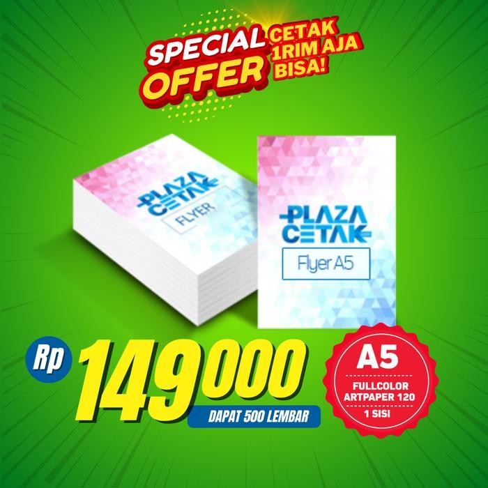 

Brosur A5 Fullcolor (1 Rim) - 1 Sisi