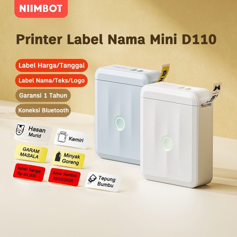 

New NIIMBOT D110 Printer Label , Printer Label Bluetooth Portabel untuk Penyimpanan, Kantor, RumahPremium