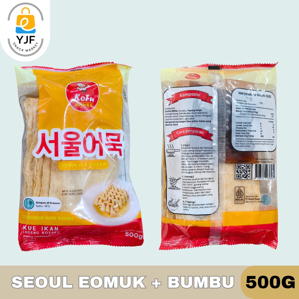 

Seoul Eomuk Odeng 500GR / Odeng Lembar / Odeng + Bumbu
