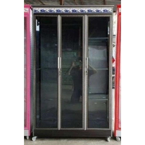 Lemari Gamis 3 Pintu Aluminium Kaca
