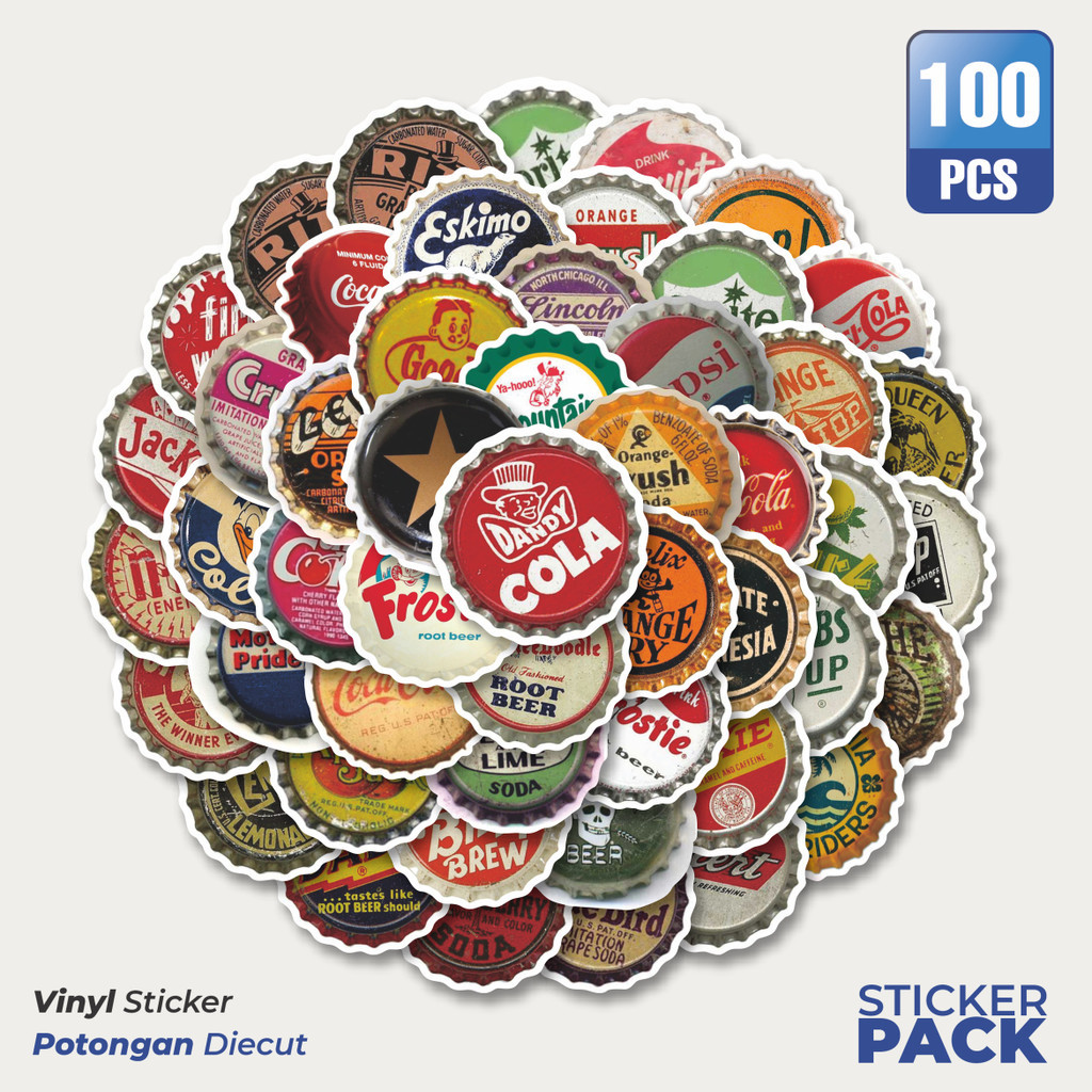 

Stiker Vinyl Stiker Tutup Botol Keren INS Waterproof Aesthetic- Untuk Laptop, Motor, dan Helm - Paper Stationery Pack