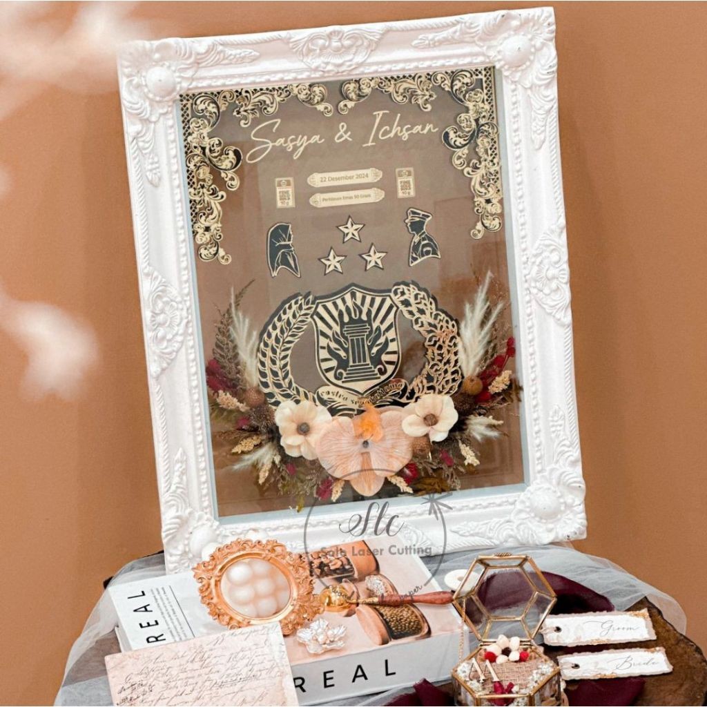 PIGURA MAHAR PROFESI FIBER VINTAGE Mahar Pernikahan GIFT ANNIVERSARY BIRTHDAY PIGURA MAHAR  Mahar Ru