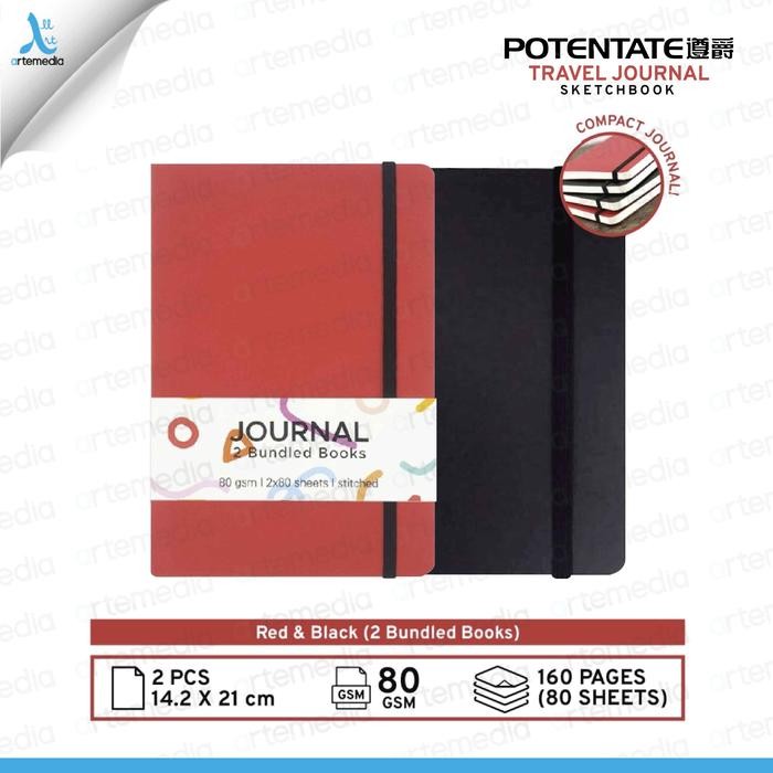 

Potentate Travel Journal Sketchbook Soft Cover Buku Sketsa - 14.2x21cm SET 2