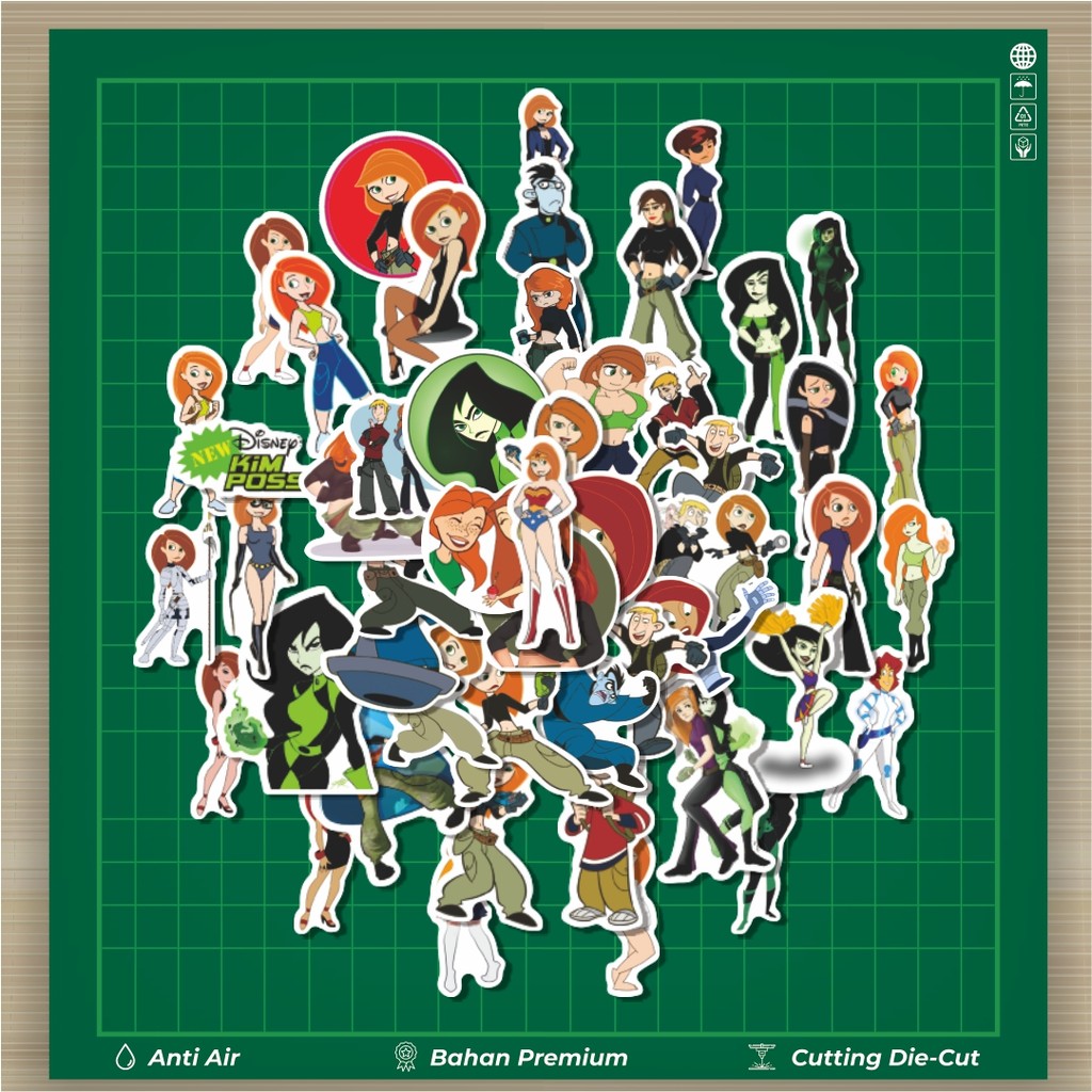 

HOT 50 PCS STIKER Sticker Kartun Kim Possible Stiker Fashion Cars Decal Dingin Kartu Album Custom Vinyl Anti Air- Sticker Aesthetic Buku Journal Koper Casing HP Tablet Laptop Helm Motor Botol Minum