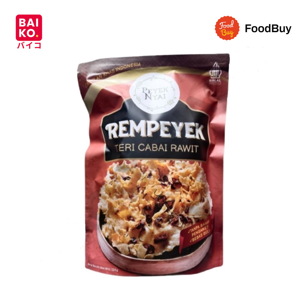 

Peyek Nyai Rempeyek Rasa Teri Cabai Rawit 120gr