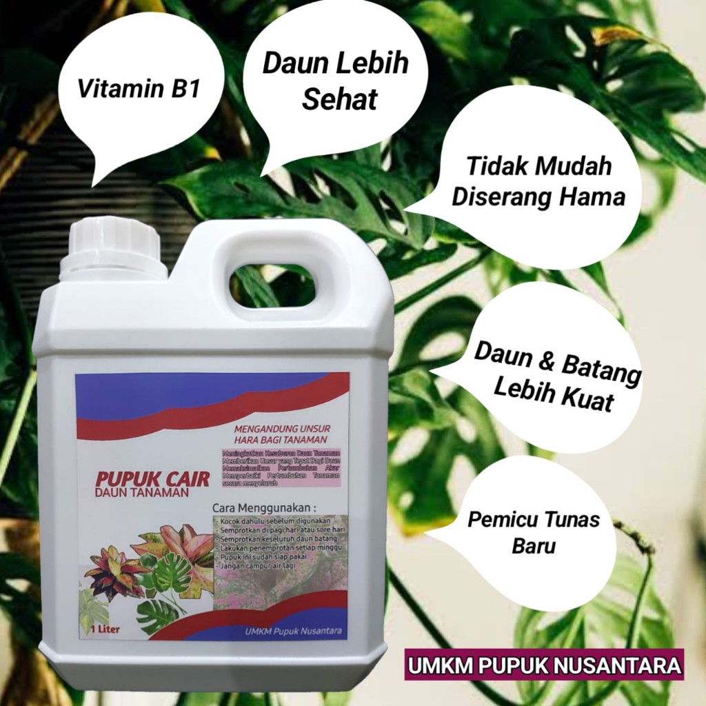 Pupuk Cair Daun Siap Pakai Pupuk Super Khusus Daun Tanaman Hias 1 Liter