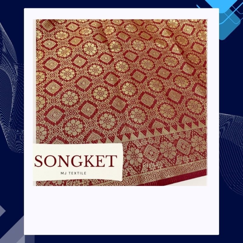 SONGKET PALEMBANG SONGKET ROK KEBAYA BANYAK WARNA MOTIF SONGKET METERAN