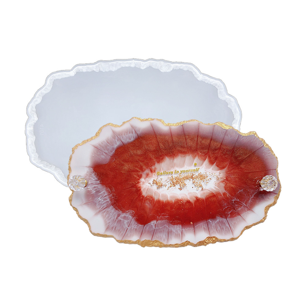 

DM290 Irregular Edge DIY Mold Geode Agate Resin Tray Moule Resine Epoxy Serving Board Fruit Plate Moldes De Silicona Para Resina