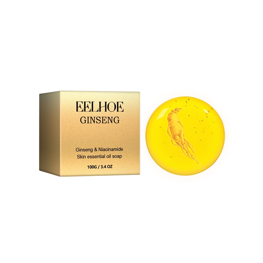 

EELHOE Ginseng Essential Oil Soap Repair Skin Barrier Fade Acne Moisturizing Hydrating Nourishing Skin Cleansing Soap