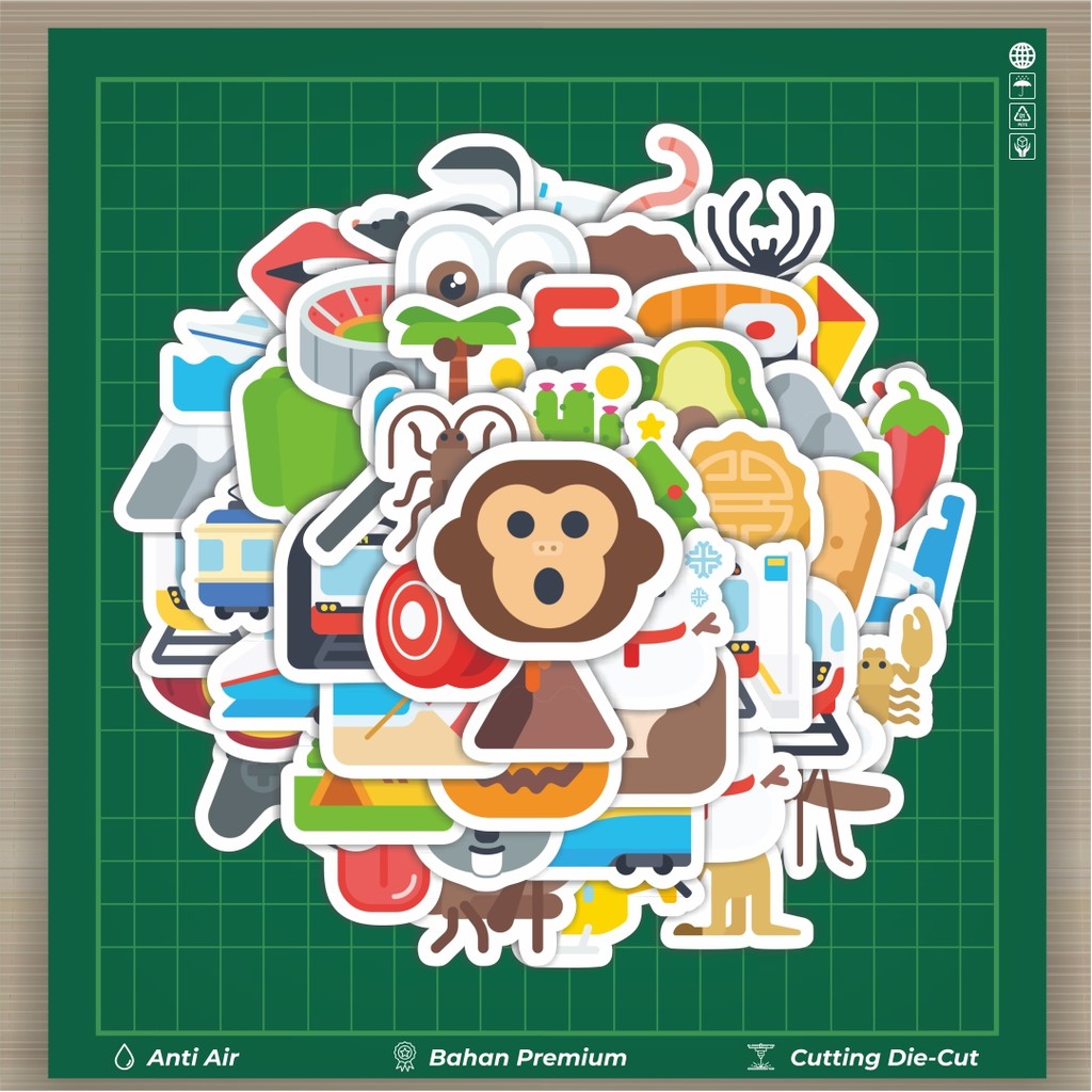 

HOT 50 PCS STIKER Stiker Meme Emoji Kartun Dekorasi Lucu Kreatif untuk Notebook, Skateboard, HP