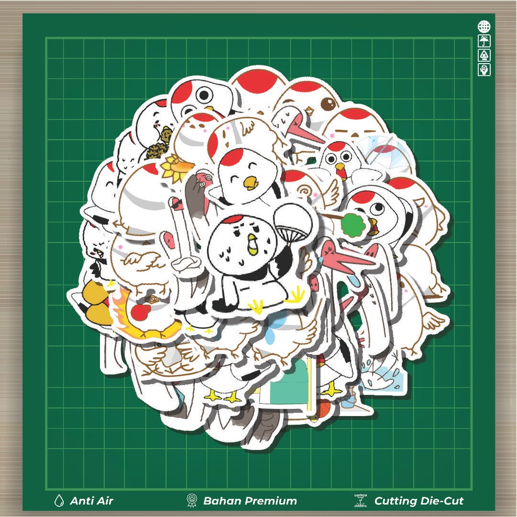 

HOT 50 PCS STIKER Stiker Hewan Burung Bangau Stiker Fashion Cars Decal Dingin Kartu Album Custom Vinyl Anti Air- Sticker Aesthetic Buku Journal Koper Casing HP Tablet Laptop Helm Motor Botol Minum