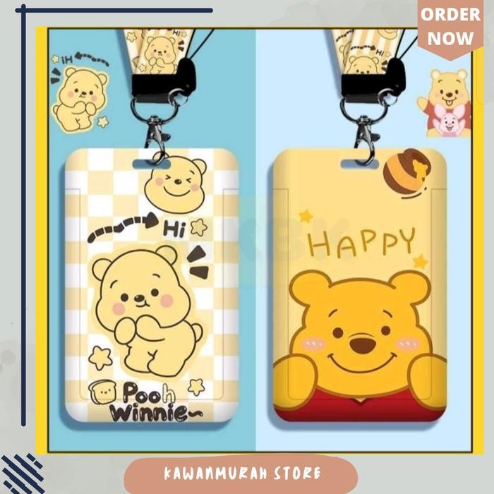 

Lanyard ID Card Motif Winnie The Pooh Unik / Name Tag Winnie Lucu - Winnie 1