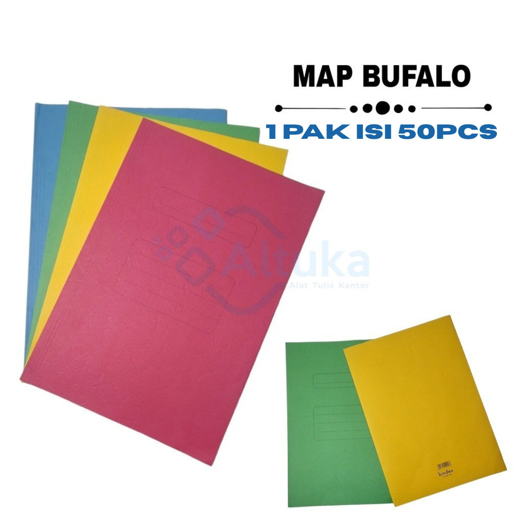 (50 Pcs) Stopmap Map Kertas BUFALO Folio / Map BUFALO Tebal