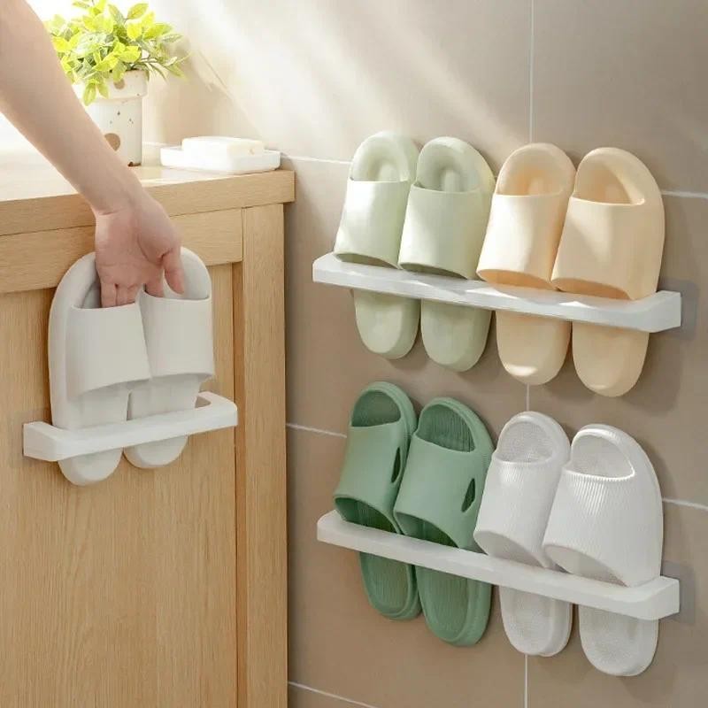 

Slipper Rack Wall-mounted Non-porous Bathroom Storage Shoe Rack Can Be Drained Easy To Take Waterproof Strong Load-bearing