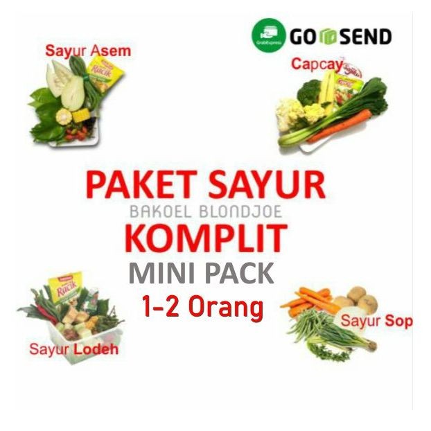 

PAKET SAYUR KOMPLIT mini PACK TANPA BUMBU DAN PENYEDAP UNTUK 1-2 ORANG BEST SELLER