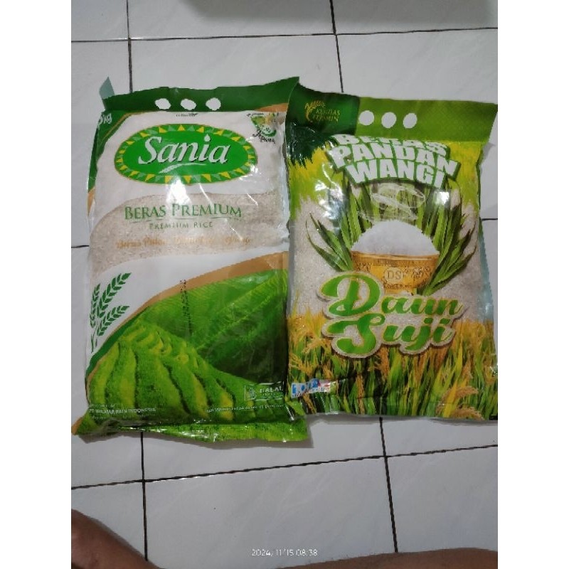 

SANIA Beras Premium 5kg & Beras Pandan Wangi Daun Suji