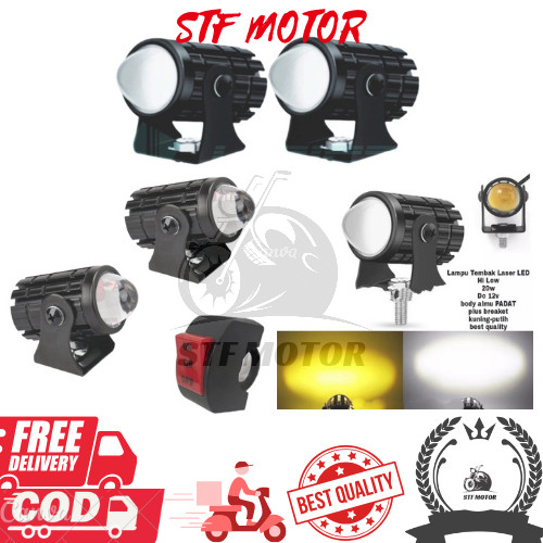 LAMPU TEMBAK LASER LED KIPAS MINI 12 VOLT LED WATERPROOF WARNA PUTIH KUNING / PUTIH PUTIH LAMPU TEMB