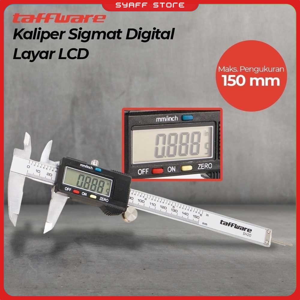 

Taffware Kaliper Sigmat Penggaris Jangka Sorong Digital Layar LCD - SH20