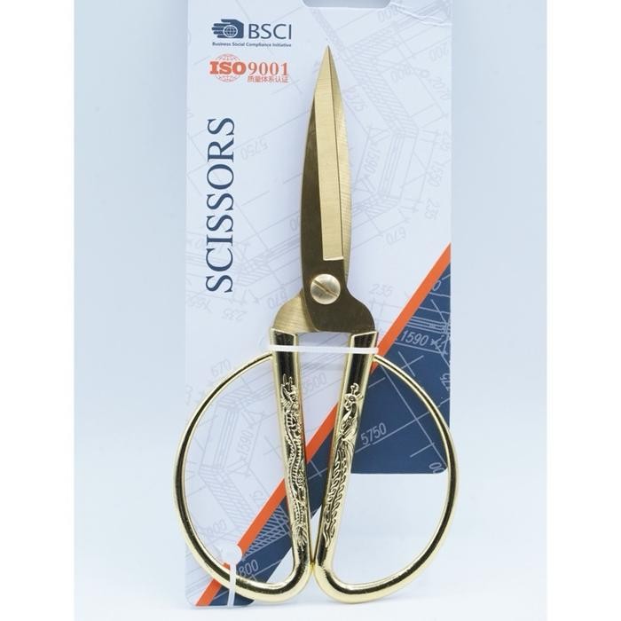 

Scissors Gunting Emas Jahit Dragon Phoenix Naga Aesthetic Acara Potong Pita Bordir 18cm Stainless Steel Wedding Shears Bonsai Scissors | SKU 3.015.1010