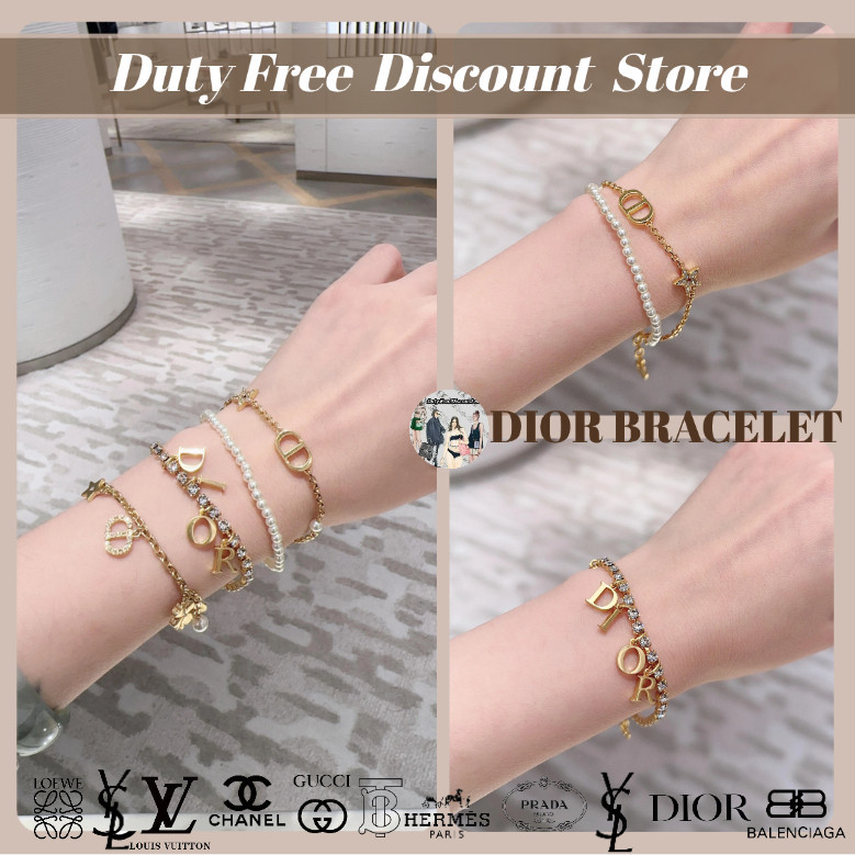 [ 2025 NEW ] DIOR CD Womens Bracelet (Diamond Female Bangle dari Dior) Garansi Dua Tahun Asli 100% A
