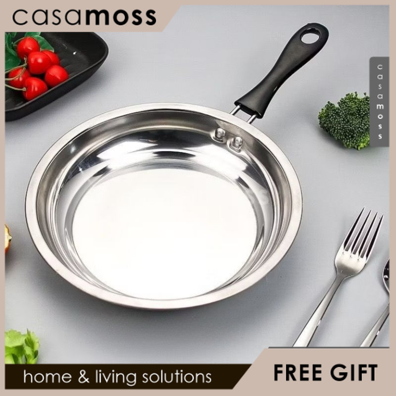 WAJAN PENGGORENGAN FRYPAN STAINLEES STEEL PENGGORENG TELUR SOSIS 【CASSA MOSS】