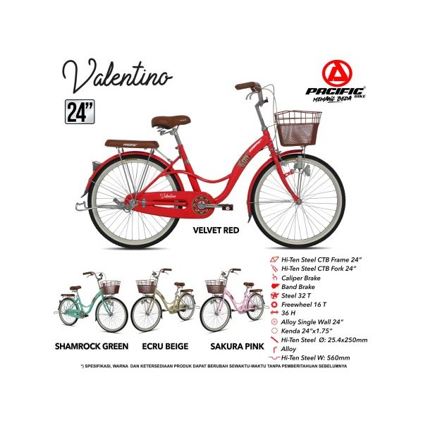 Sepeda Cewek Ctb 24 & 26" Pacific Valentino