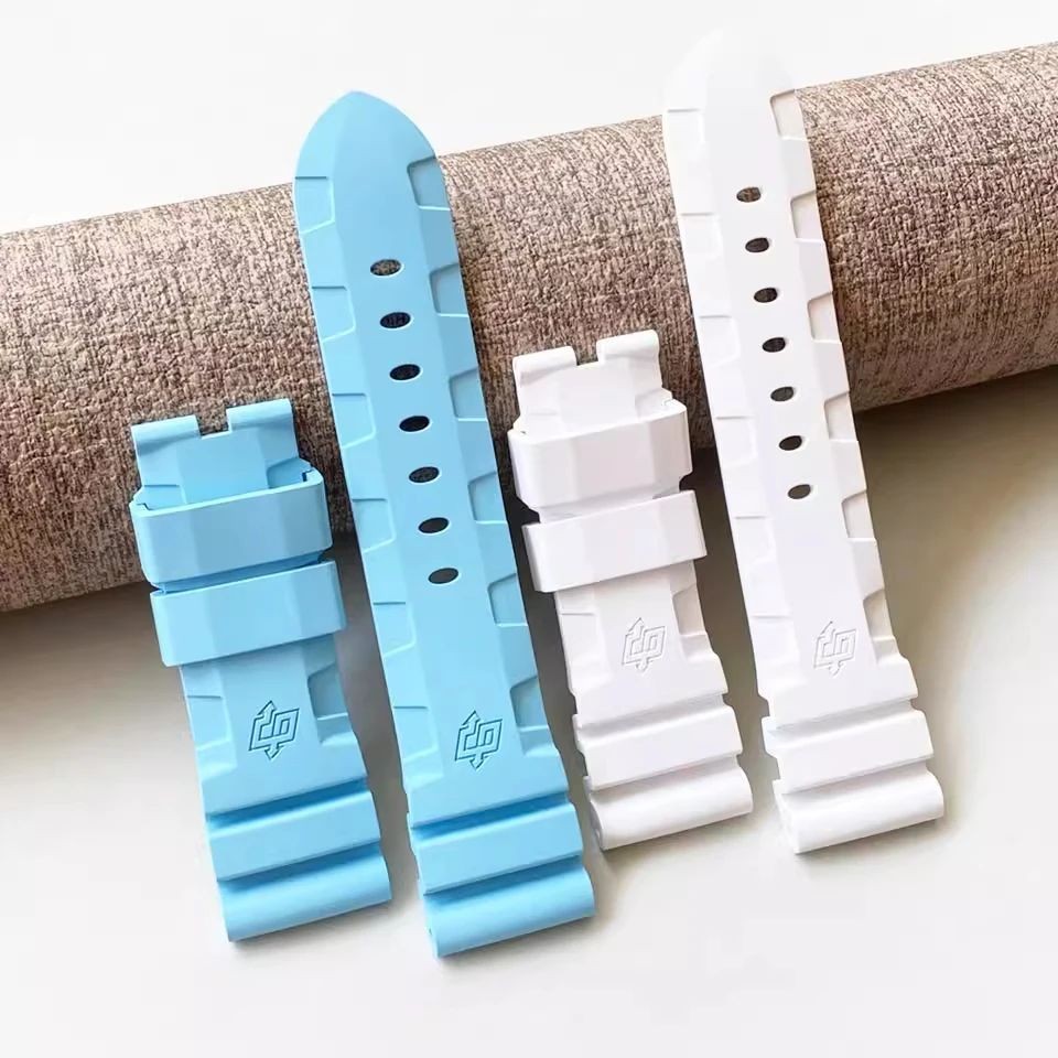 Perfect Fit Genuine Panerai Fluororubber Strap for Luminor Submersible Lightning Edition Waterproof 