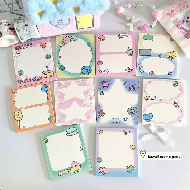 

MINKYS 50 Sheets Kawaii Star Memo Pads Paper To Do List Journal Note Paperlaria DIY Material Stationery