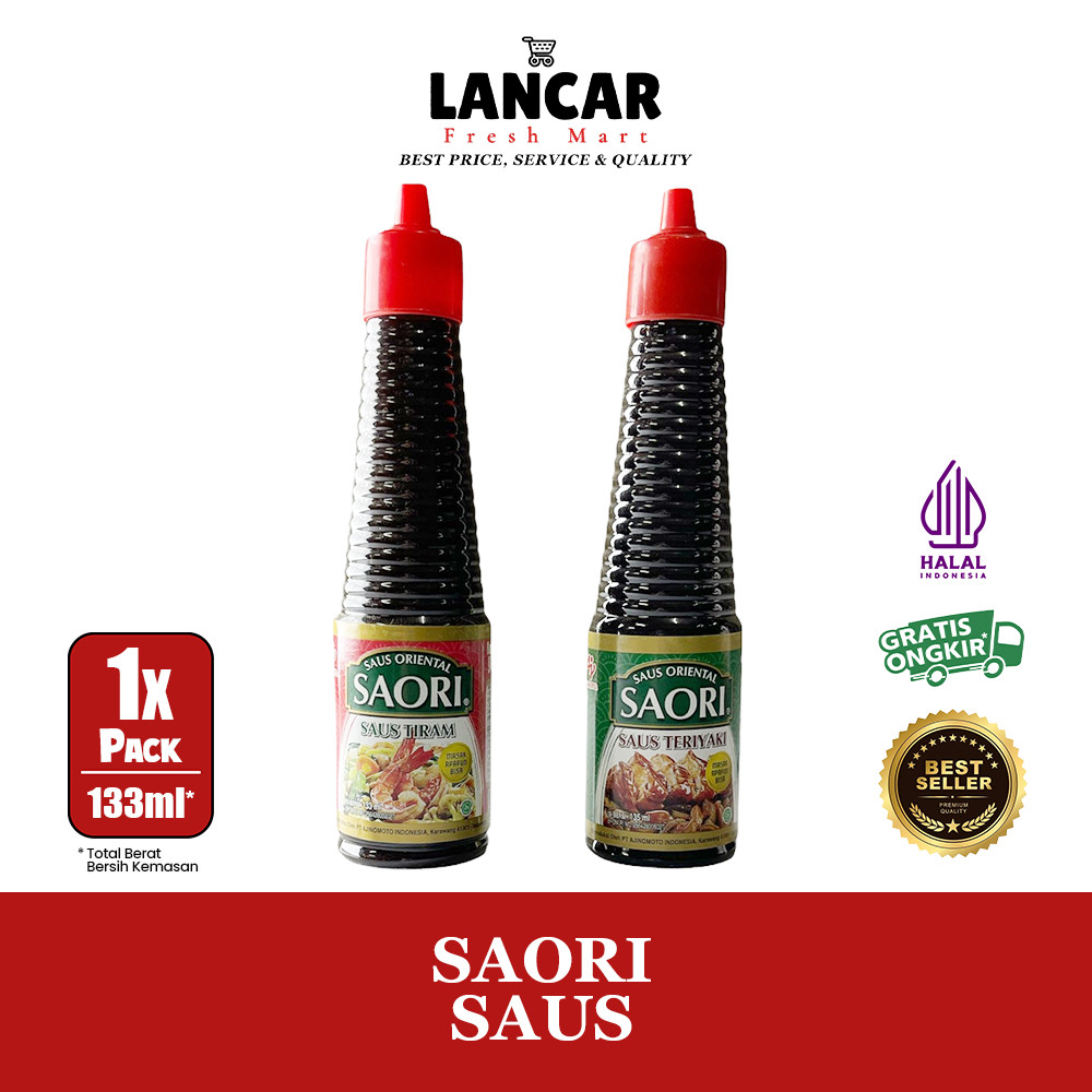 

SAORI SAUS TIRAM 133ML / SAORI SAUS TERIYAKI 135ML
