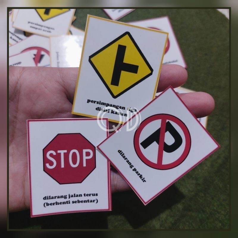 

STIKER RAMBU LALU LINTAS STICKER GLOSSY MURAH ISI 30 PCS HD JERNIH ANTI AIR PRINTING MURAH