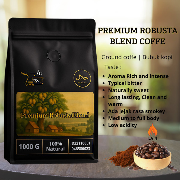 

bubuk kopi Robusta Premium Blend Lv4 dijamin Lebih enak dan mantap , kopi bubuk Robusta Premium Blend lv4 bubuk kopi Premium Robusta Blend bubuk kopi Hitam Premium Bubuk Kopi Tubruk bubuk kopi murni