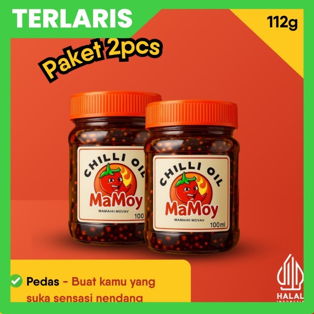 

Chilli Oil Mamoy Paket 2pcs Pedas Sedang Halal 112g