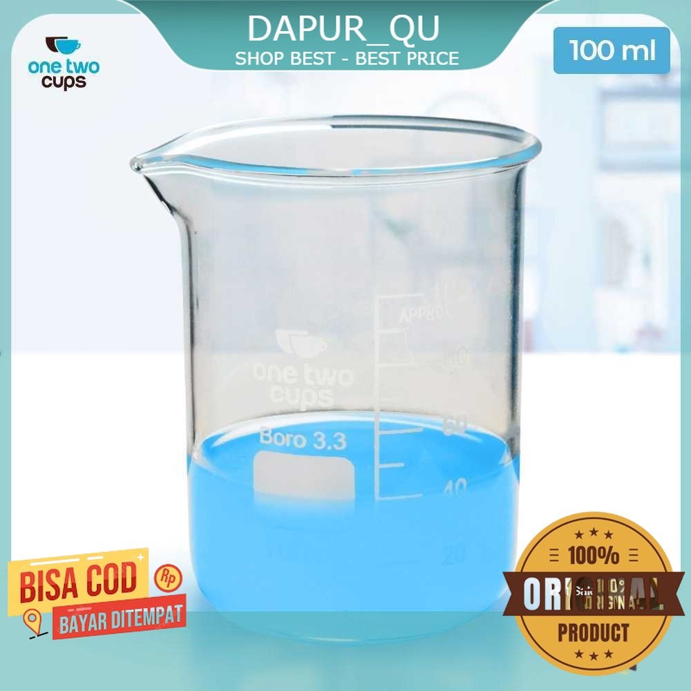 

DAPUR_QU One Two Cups Gelas Ukur Lab Kimia Multifungsi Borosilicate Glass - GG-17