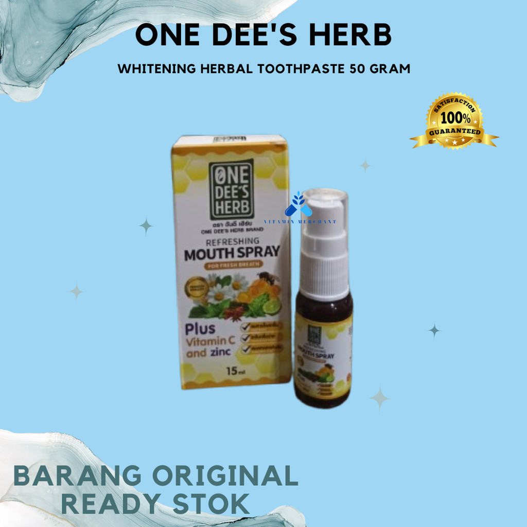 One Dee's Herb Refreshing mouth spray plus vitamin c and zinc 15 ml - w&w