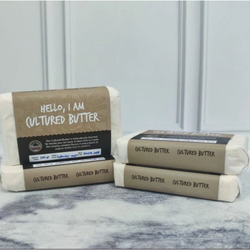 

Cultured Butter 200gr Raw butter Halal dan Thayyib Mazaraat Artisan Cheese