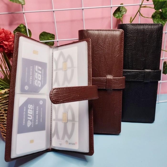 Dompet Album Logam Mulia Emas Antam Ubs Minigold Tempat Simoan LM Card - Hitam, Tanpa Label