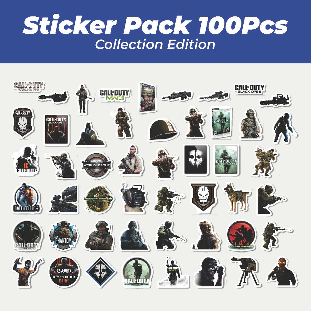 

Hot Stiker Call Of Duty Series Game 2 Lucu Anti Air Stikers Berperekat Waterproof Sticker Decal Buat Motor Helm Buku Journal Koper Casing HP Laptop Botol Minum