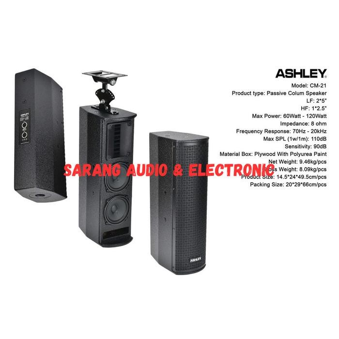 Speaker Pasif Column ASHLEY CM 21 Original 5 inch x 2 CM21 120watt