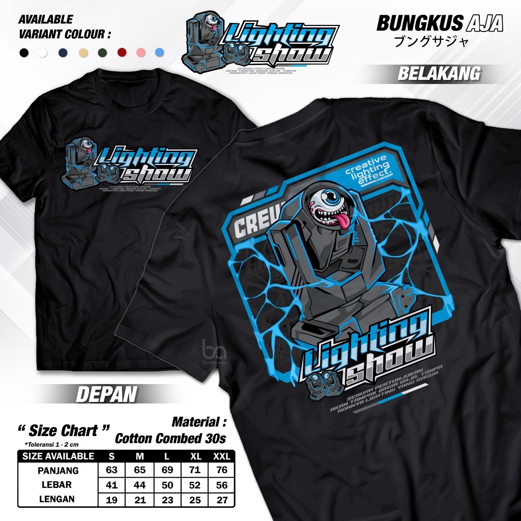 Kaos Sound System Audio Lighting Show - Baju Distro Horeg Vibes Soundman Operator Sound Sistem Tukan