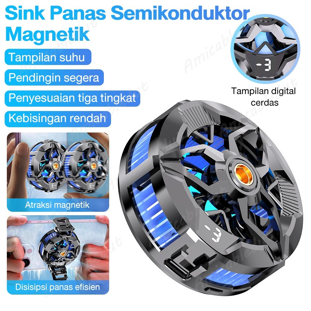 【Ready & COD】Baru Pendingin HP Untuk Game Pendingin HP Funcooler Tanpa Kabel untuk Game, Kipas Pendi