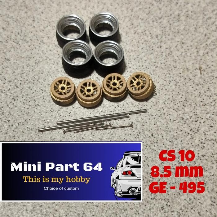 Diorama Diecast ban 8.5 mm GE495 Miniatur Skala 64