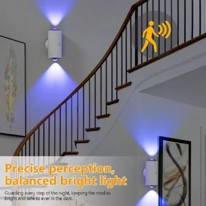 【COD】7COLORS Lampu Dinding Led Lampu Warna-warni Lampu Dinding Sensor Gerak Otomatis/Lampu Tidur Aes