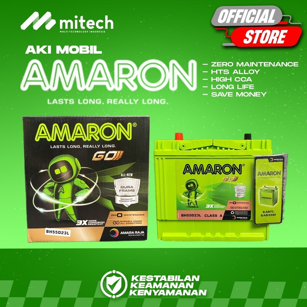 Amaron GO Aki Kering Mobil Wuling Alvez 55D23L - 12V / 60Ah