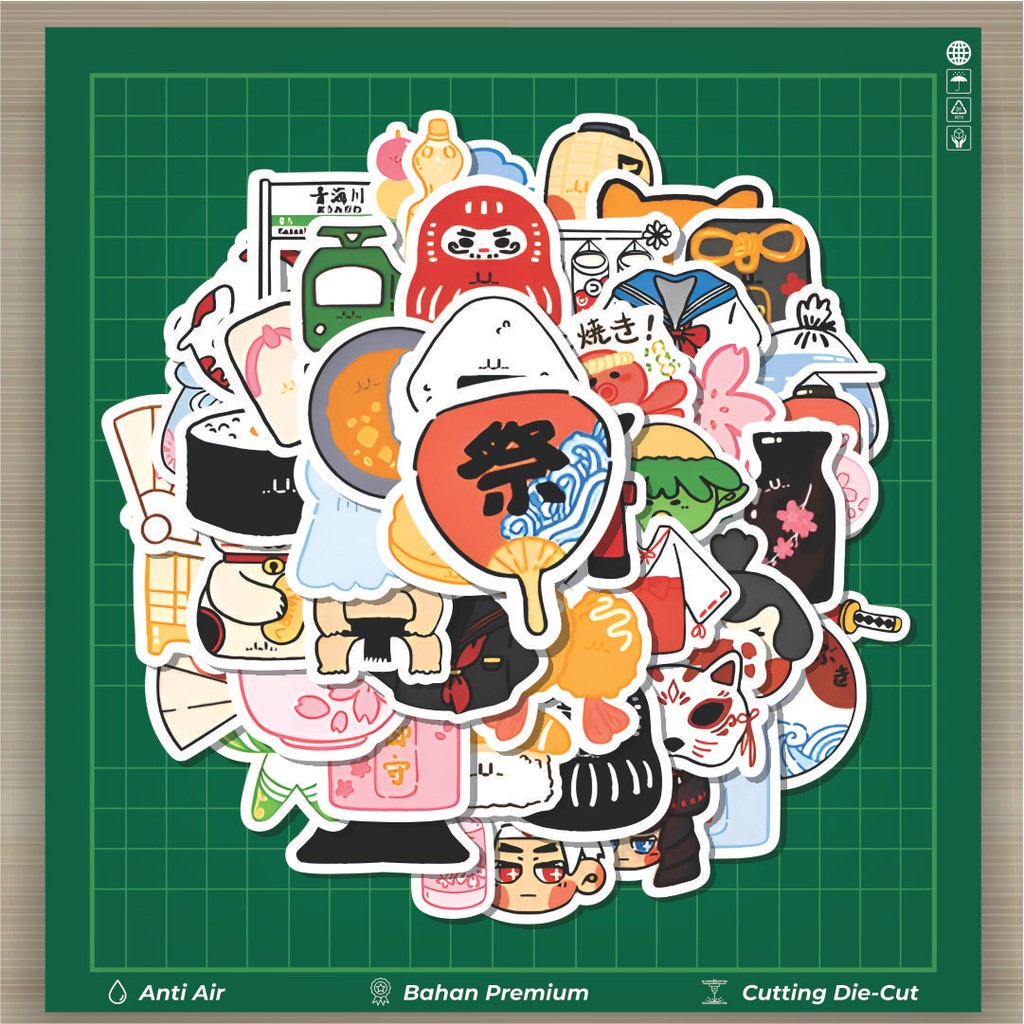 

HOT 50 PCS STIKER Stiker Japanese Customs and Culture Art Stiker Fashion Cars Decal Dingin Kartu Album Custom Vinyl Anti Air- Sticker Aesthetic Buku Journal Koper Casing HP Tablet Laptop Helm Motor Botol Minum