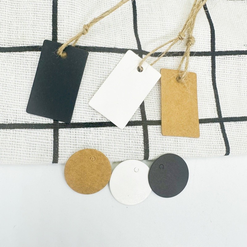 

Mini Jewelry Price Kraft Paper Labels Garments Items Package Blank Cards Hang Tags Merchandis Promotion Display Cards