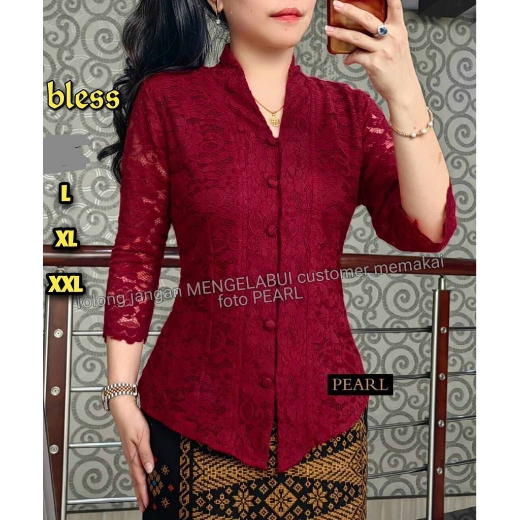 NN  Blus kebaya kartini terbaru/BAJU kebaya pearl premium terbaru